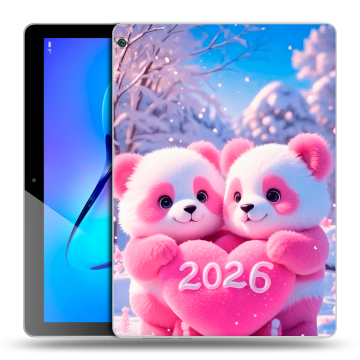Силиконовый чехол на Huawei MediaPad M3 Lite 10 с принтом Новый год