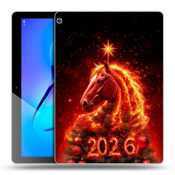 Силиконовый чехол на Huawei MediaPad M3 Lite 10 с принтом Новый год