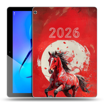 Силиконовый чехол на Huawei MediaPad M3 Lite 10 с принтом Новый год