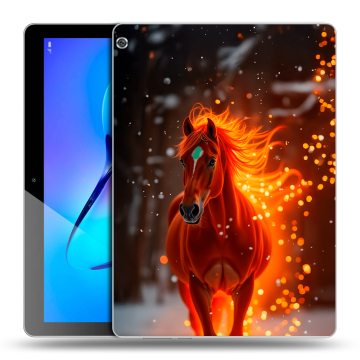 Силиконовый чехол на Huawei MediaPad M3 Lite 10 с принтом Новый год