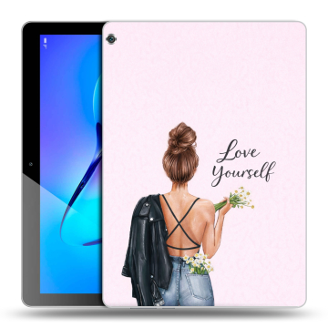 Силиконовый чехол на Huawei MediaPad M3 Lite 10 с принтом женский