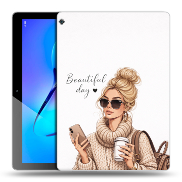 Силиконовый чехол на Huawei MediaPad M3 Lite 10 с принтом женский