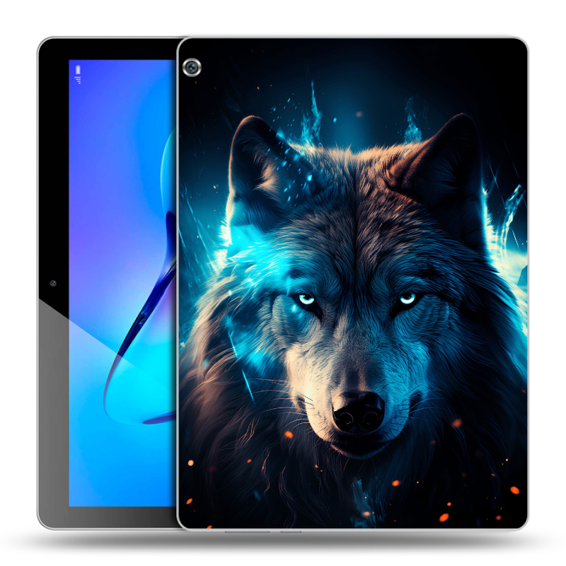 Силиконовый чехол на Huawei MediaPad M3 Lite 10 с принтом Волк ночной Силиконовый чехол на Huawei MediaPad M3 Lite 10 с принтом Волк ночной