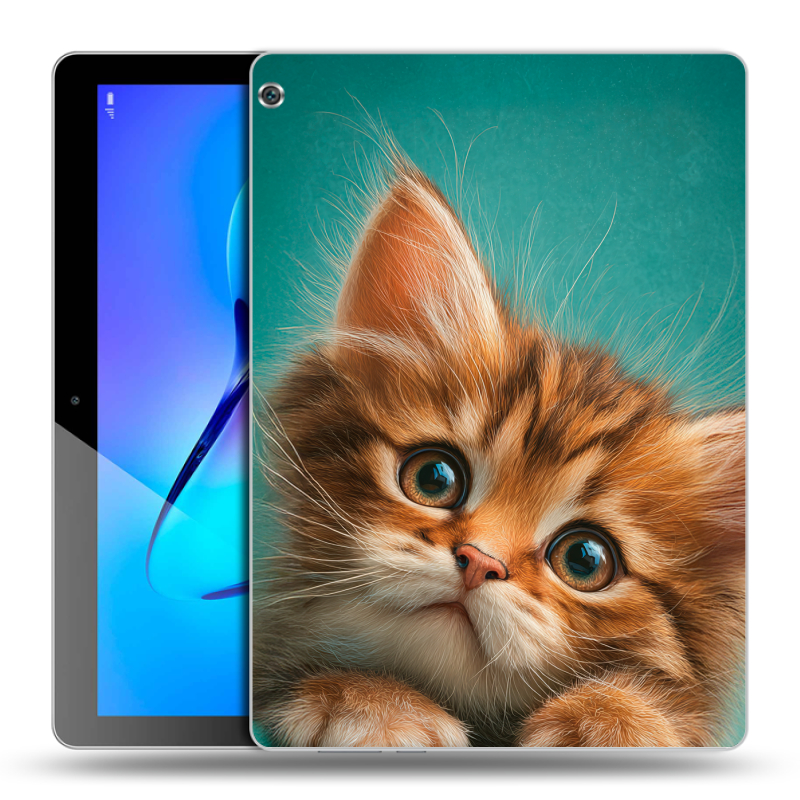 Силиконовый чехол на Huawei MediaPad M3 Lite 10 с принтом котенок Силиконовый чехол на Huawei MediaPad M3 Lite 10 с принтом котенок