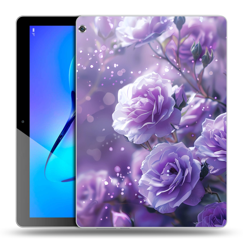 Силиконовый чехол на Huawei MediaPad M3 Lite 10 с принтом Розы цветы Силиконовый чехол на Huawei MediaPad M3 Lite 10 с принтом Розы цветы