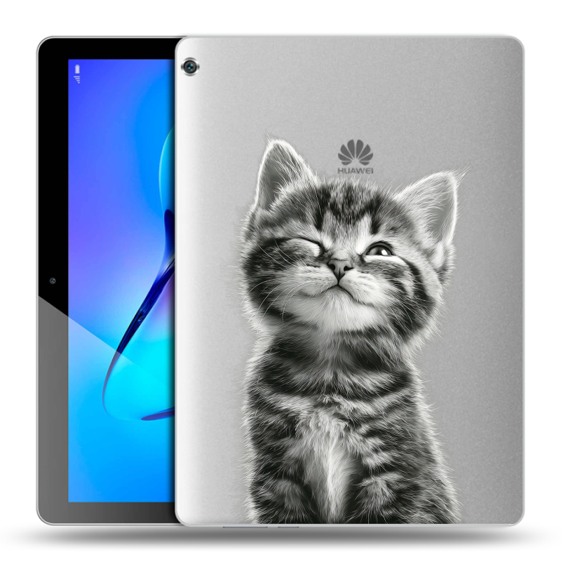 Силиконовый чехол на Huawei MediaPad M3 Lite 10 с принтом Котенок Силиконовый чехол на Huawei MediaPad M3 Lite 10 с принтом Котенок