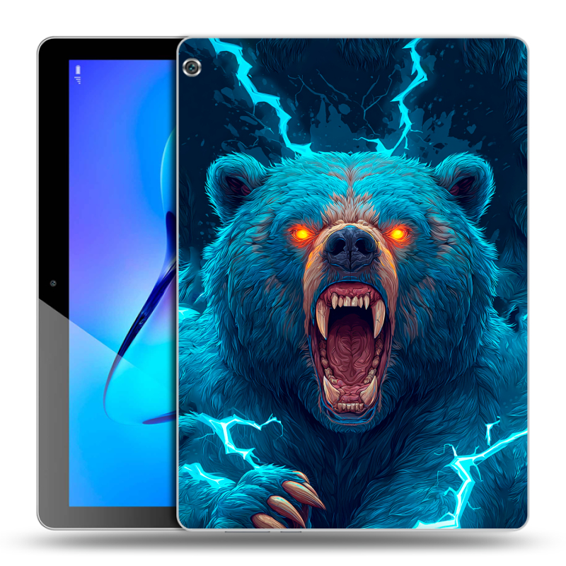 Силиконовый чехол на Huawei MediaPad M3 Lite 10 с принтом Медведь Силиконовый чехол на Huawei MediaPad M3 Lite 10 с принтом Медведь