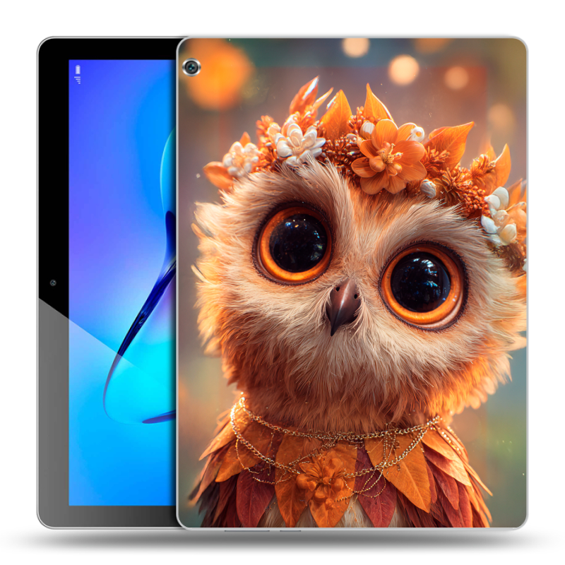 Силиконовый чехол на Huawei MediaPad M3 Lite 10 с принтом Милая сова Силиконовый чехол на Huawei MediaPad M3 Lite 10 с принтом Милая сова