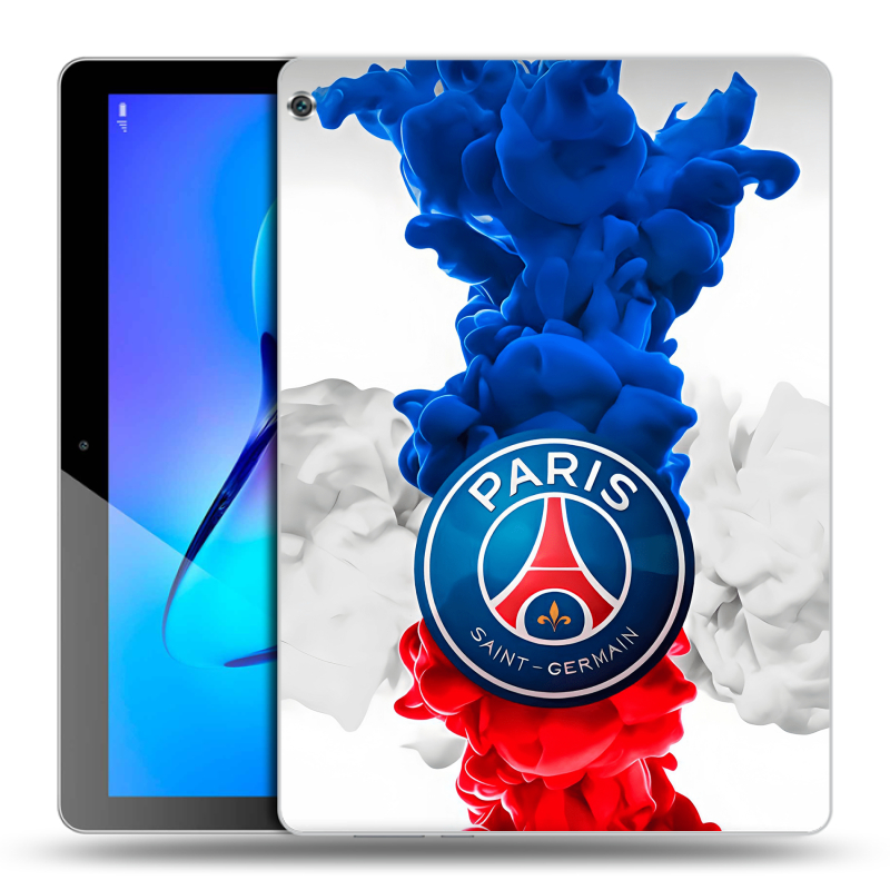Силиконовый чехол на Huawei MediaPad M3 Lite 10 с принтом PSG ПСЖ Силиконовый чехол на Huawei MediaPad M3 Lite 10 с принтом PSG ПСЖ