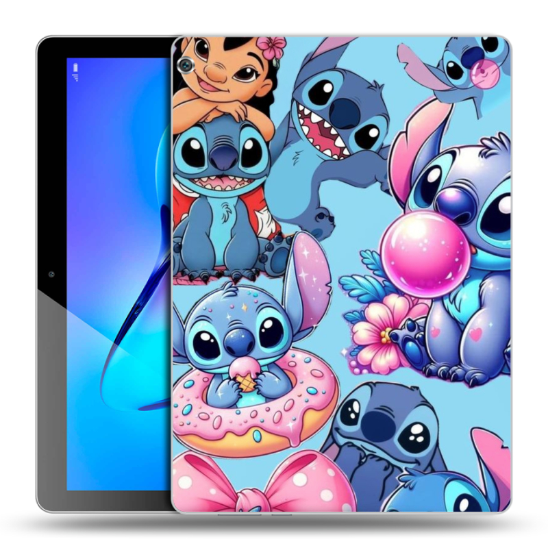 Силиконовый чехол на Huawei MediaPad M3 Lite 10 с принтом Лило и Стич Силиконовый чехол на Huawei MediaPad M3 Lite 10 с принтом Лило и Стич