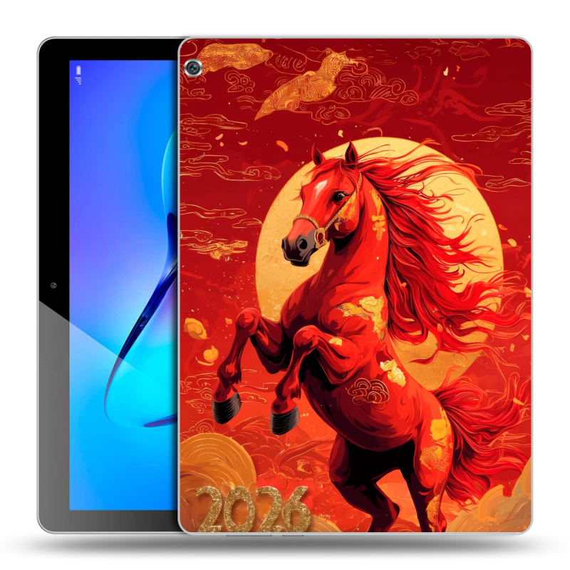 Силиконовый чехол на Huawei MediaPad M3 Lite 10 с принтом Новый год Силиконовый чехол на Huawei MediaPad M3 Lite 10 с принтом Новый год