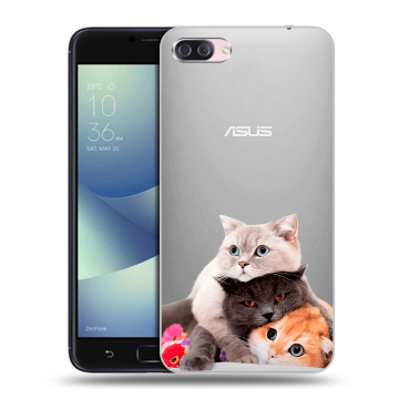Пластиковый чехол на Asus ZenFone 4 Max с принтом Кошки Пластиковый чехол на Asus ZenFone 4 Max с принтом Кошки