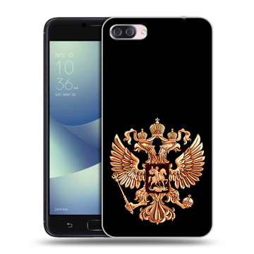 Пластиковый чехол на Asus ZenFone 4 Max с принтом Герб России золотой