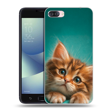Пластиковый чехол на Asus ZenFone 4 Max с принтом котенок