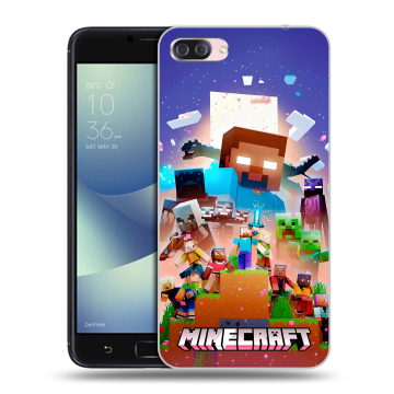 Пластиковый чехол на Asus ZenFone 4 Max с принтом Майнкрафт Minecraft