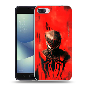 Пластиковый чехол на Asus ZenFone 4 Max с принтом человек паук spiderman