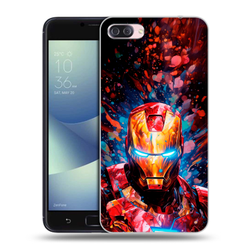 Пластиковый чехол на Asus ZenFone 4 Max с принтом Железный человек Ironman