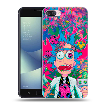 Пластиковый чехол на Asus ZenFone 4 Max с принтом Рик и Морти Rick Morty
