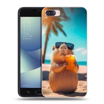 Пластиковый чехол на Asus ZenFone 4 Max с принтом Капибара Пластиковый чехол на Asus ZenFone 4 Max с принтом Капибара