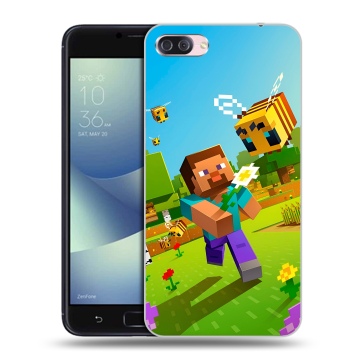 Пластиковый чехол на Asus ZenFone 4 Max с принтом Майнкрафт Minecraft Пластиковый чехол на Asus ZenFone 4 Max с принтом Майнкрафт Minecraft