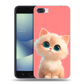 Пластиковый чехол на Asus ZenFone 4 Max с принтом Розовый котенок Пластиковый чехол на Asus ZenFone 4 Max с принтом Розовый котенок