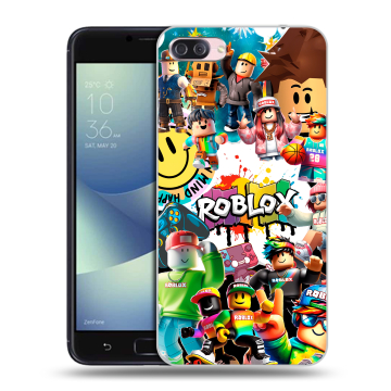 Пластиковый чехол на Asus ZenFone 4 Max с принтом Roblox Роблокс
