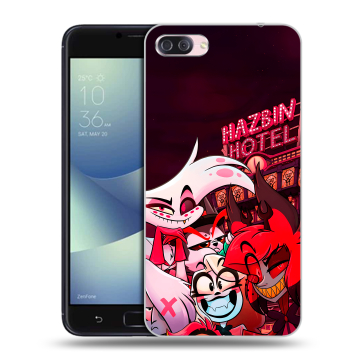 Пластиковый чехол на Asus ZenFone 4 Max с принтом Hazbin Hotel Отель Хазбин