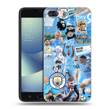 Пластиковый чехол на Asus ZenFone 4 Max с принтом Man City Манчестер Сити