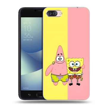 Пластиковый чехол на Asus ZenFone 4 Max с принтом Спанч боб Спанчбоб