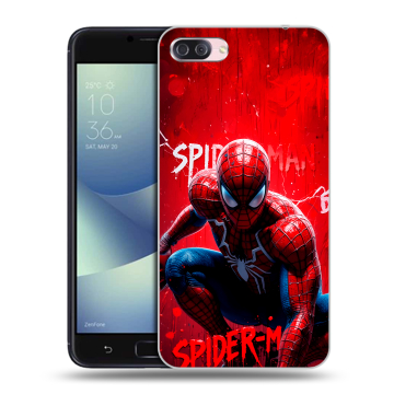Пластиковый чехол на Asus ZenFone 4 Max с принтом Spiderman Человек паук