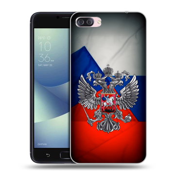 Пластиковый чехол на Asus ZenFone 4 Max с принтом Флаг России
