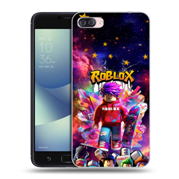 Пластиковый чехол на Asus ZenFone 4 Max с принтом Roblox Роблокс
