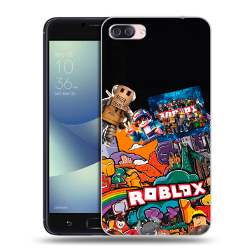 Пластиковый чехол на Asus ZenFone 4 Max с принтом Roblox Роблокс