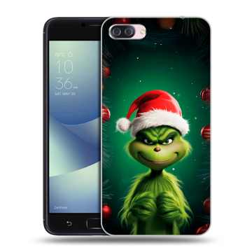Пластиковый чехол на Asus ZenFone 4 Max с принтом Гринч Новый год Рождество