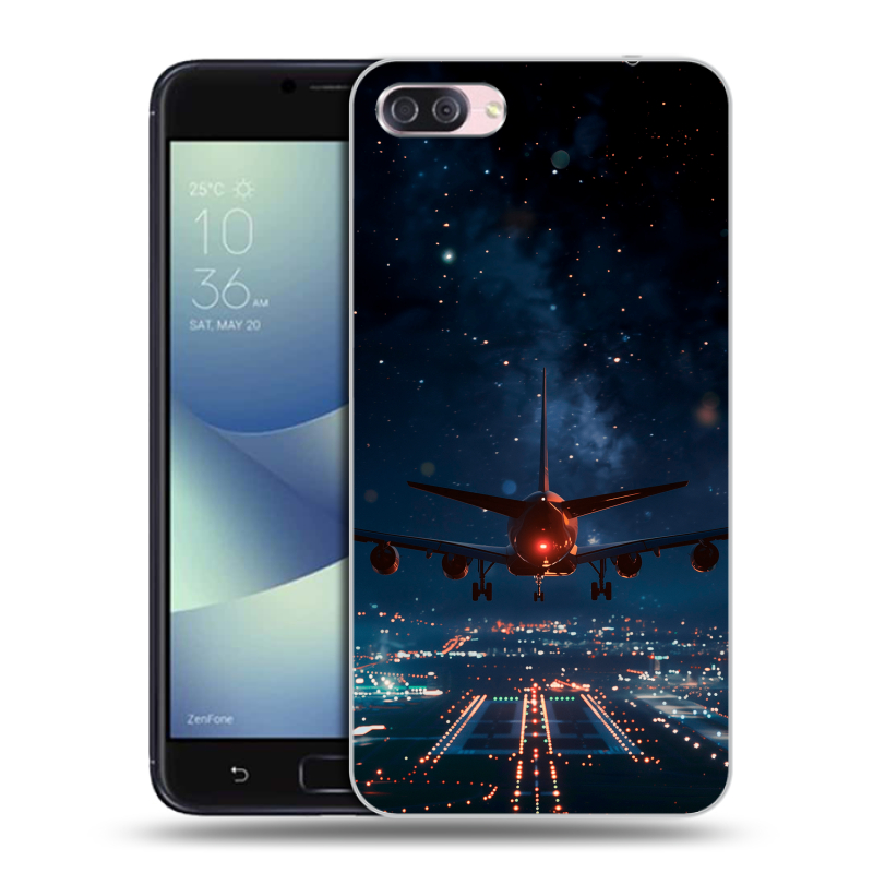 Пластиковый чехол на Asus ZenFone 4 Max с принтом самолет Пластиковый чехол на Asus ZenFone 4 Max с принтом самолет