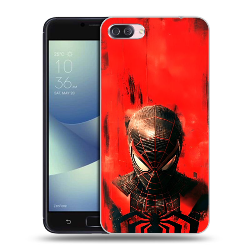 Пластиковый чехол на Asus ZenFone 4 Max с принтом человек паук spiderman Пластиковый чехол на Asus ZenFone 4 Max с принтом человек паук spiderman