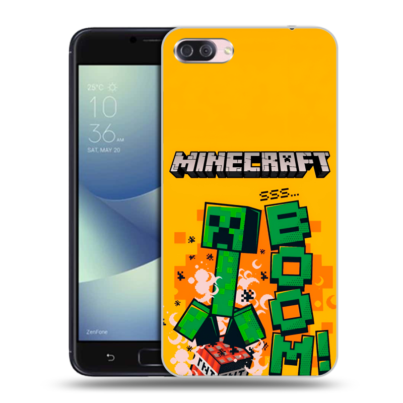 Пластиковый чехол на Asus ZenFone 4 Max с принтом Майнкрафт Minecraft Пластиковый чехол на Asus ZenFone 4 Max с принтом Майнкрафт Minecraft