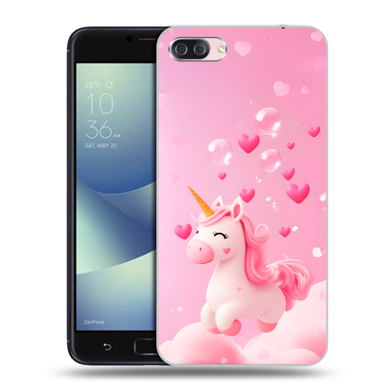 Пластиковый чехол на Asus ZenFone 4 Max с принтом Единорог Пластиковый чехол на Asus ZenFone 4 Max с принтом Единорог