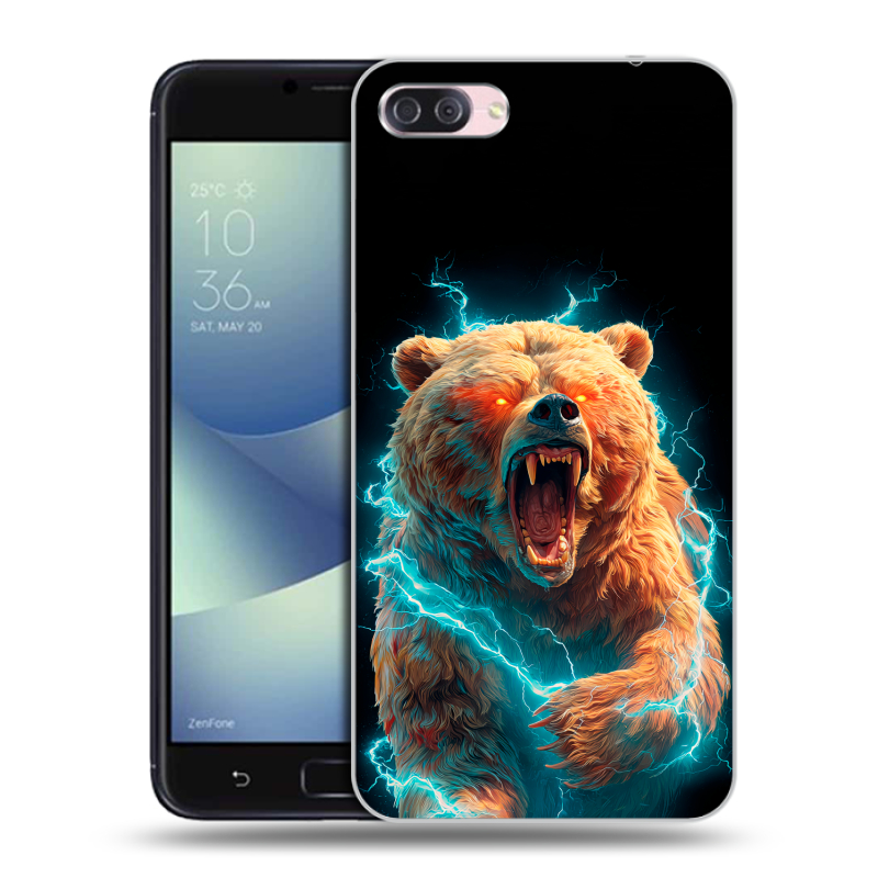 Пластиковый чехол на Asus ZenFone 4 Max с принтом Медведь Пластиковый чехол на Asus ZenFone 4 Max с принтом Медведь