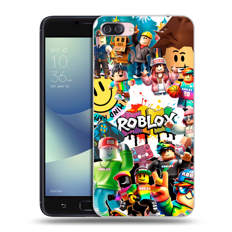 Пластиковый чехол на Asus ZenFone 4 Max с принтом Roblox Роблокс Пластиковый чехол на Asus ZenFone 4 Max с принтом Roblox Роблокс