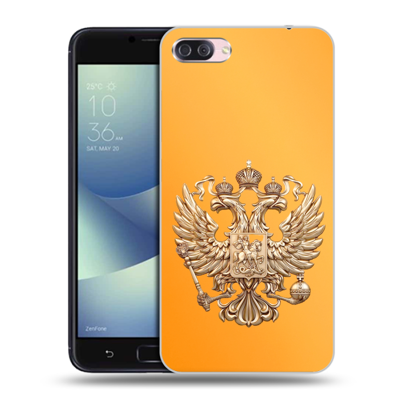 Пластиковый чехол на Asus ZenFone 4 Max с принтом Герб Флаг России Пластиковый чехол на Asus ZenFone 4 Max с принтом Герб Флаг России
