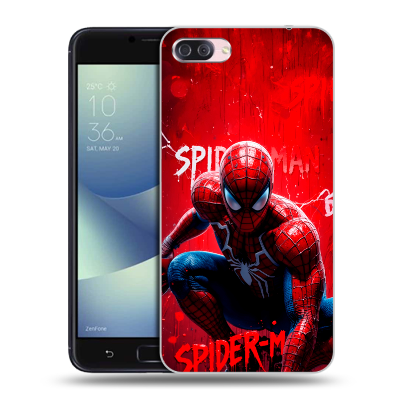 Пластиковый чехол на Asus ZenFone 4 Max с принтом Spiderman Человек паук Пластиковый чехол на Asus ZenFone 4 Max с принтом Spiderman Человек паук