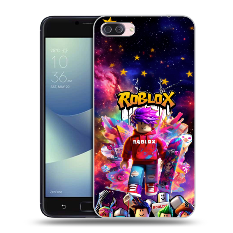 Пластиковый чехол на Asus ZenFone 4 Max с принтом Roblox Роблокс Пластиковый чехол на Asus ZenFone 4 Max с принтом Roblox Роблокс