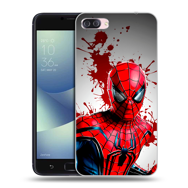 Пластиковый чехол на Asus ZenFone 4 Max с принтом Spiderman Человек паук Пластиковый чехол на Asus ZenFone 4 Max с принтом Spiderman Человек паук