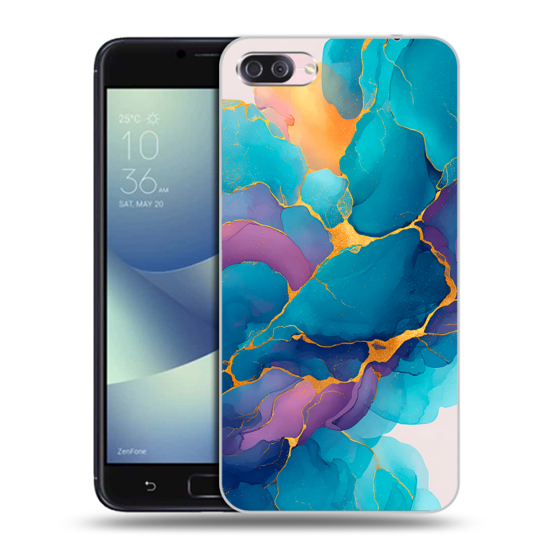 Пластиковый чехол на Asus ZenFone 4 Max с принтом Мрамор блестки Пластиковый чехол на Asus ZenFone 4 Max с принтом Мрамор блестки