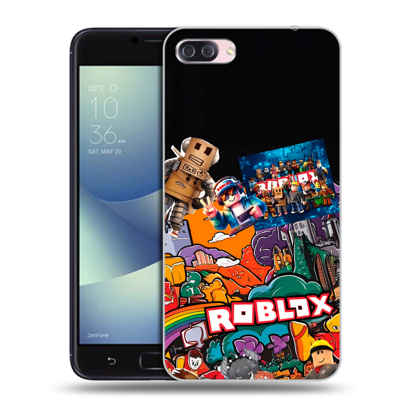 Пластиковый чехол на Asus ZenFone 4 Max с принтом Roblox Роблокс Пластиковый чехол на Asus ZenFone 4 Max с принтом Roblox Роблокс