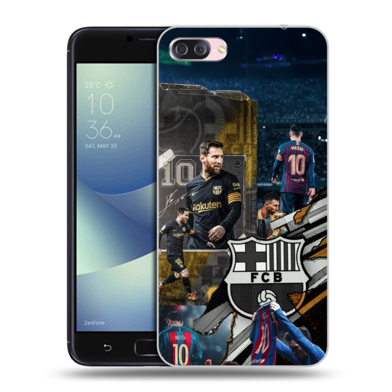 Пластиковый чехол на Asus ZenFone 4 Max с принтом Messi Barcelona Пластиковый чехол на Asus ZenFone 4 Max с принтом Messi Barcelona