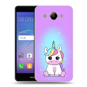 Силиконовый чехол на Huawei Y3 (2017) с принтом Единорог