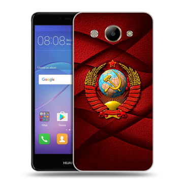 Силиконовый чехол на Huawei Y3 (2017) с принтом Герб СССР