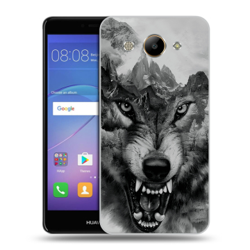 Силиконовый чехол на Huawei Y3 (2017) с принтом Волк Силиконовый чехол на Huawei Y3 (2017) с принтом Волк